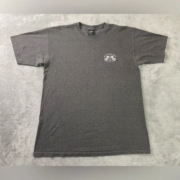 Active Ride Shop 89 T Shirt Mens Large Gray Logo Graphic Skate Surf Skater Vtg - Picture 2 of 10